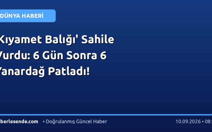 'Kıyamet Balığı' Sahile Vurdu: 6 Gün Sonra 6 Yanardağ Patladı!