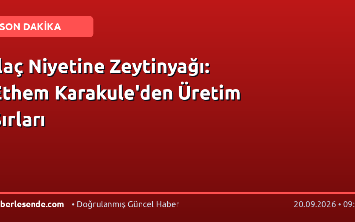 İlaç Niyetine Zeytinyağı: Ethem Karakule'den Üretim Sırları