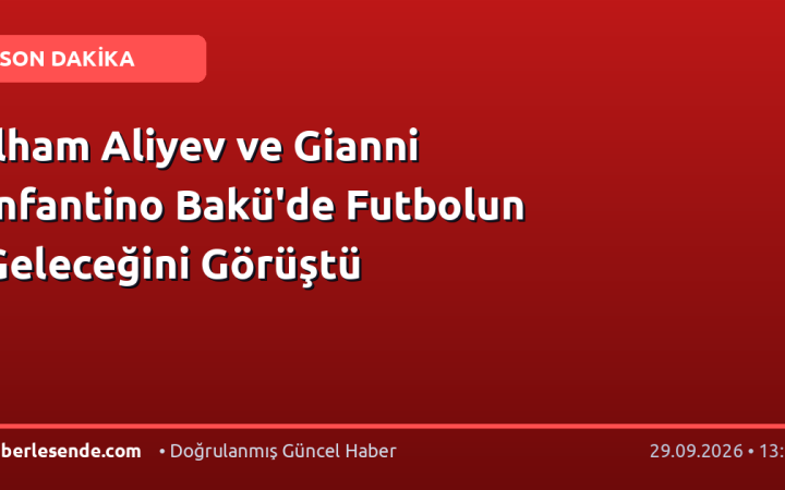 İlham Aliyev ve Gianni Infantino Bakü'de Futbolun Geleceğini Görüştü