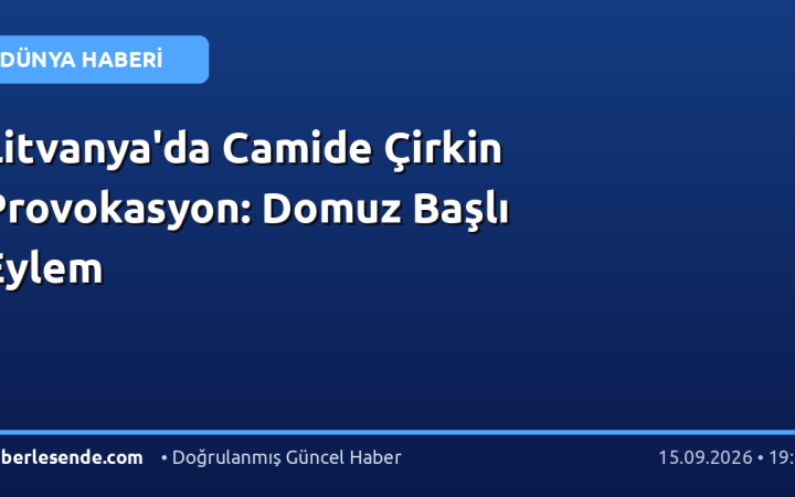 Litvanya'da Camide Çirkin Provokasyon: Domuz Başlı Eylem