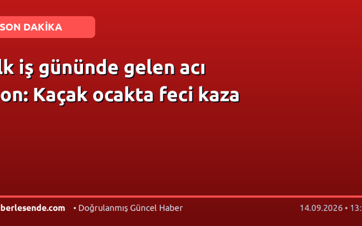İlk iş gününde gelen acı son: Kaçak ocakta feci kaza