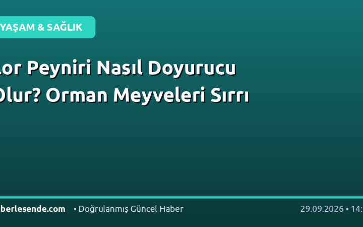 Lor Peyniri Nasıl Doyurucu Olur? Orman Meyveleri Sırrı
