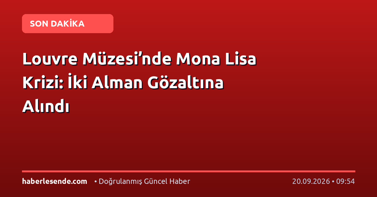 Louvre Müzesi’nde Mona Lisa Krizi: İki Alman Gözaltına Alındı