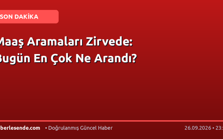 Maaş Aramaları Zirvede: Bugün En Çok Ne Arandı?