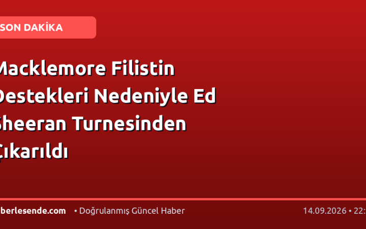 Macklemore Filistin Destekleri Nedeniyle Ed Sheeran Turnesinden Çıkarıldı