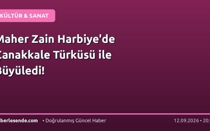 Maher Zain Harbiye'de Çanakkale Türküsü ile Büyüledi!