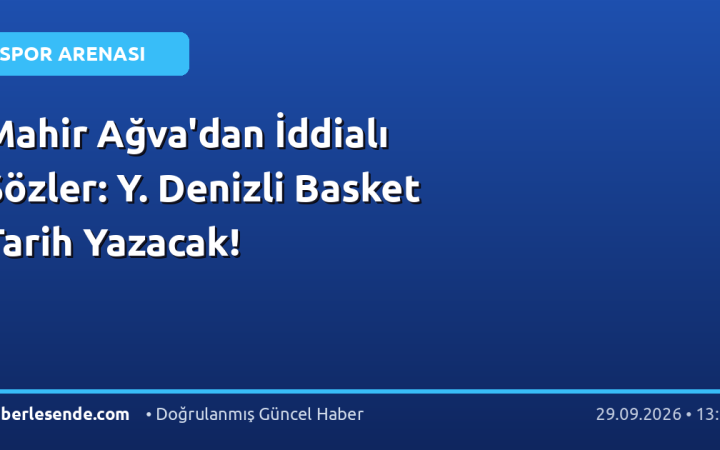 Mahir Ağva'dan İddialı Sözler: Y. Denizli Basket Tarih Yazacak!