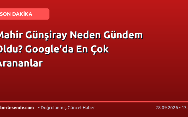 Mahir Günşiray Neden Gündem Oldu? Google'da En Çok Arananlar