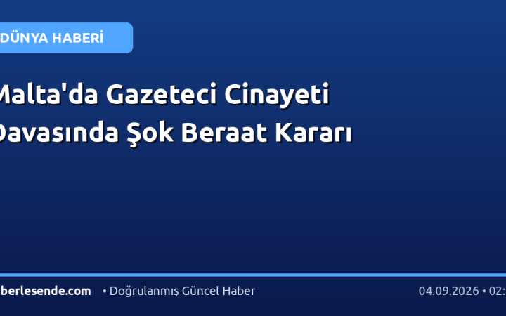 Malta'da Gazeteci Cinayeti Davasında Şok Beraat Kararı