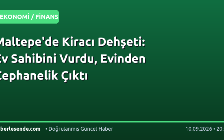 Maltepe'de Kiracı Dehşeti: Ev Sahibini Vurdu, Evinden Cephanelik Çıktı