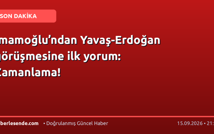 İmamoğlu’ndan Yavaş-Erdoğan görüşmesine ilk yorum: Zamanlama!