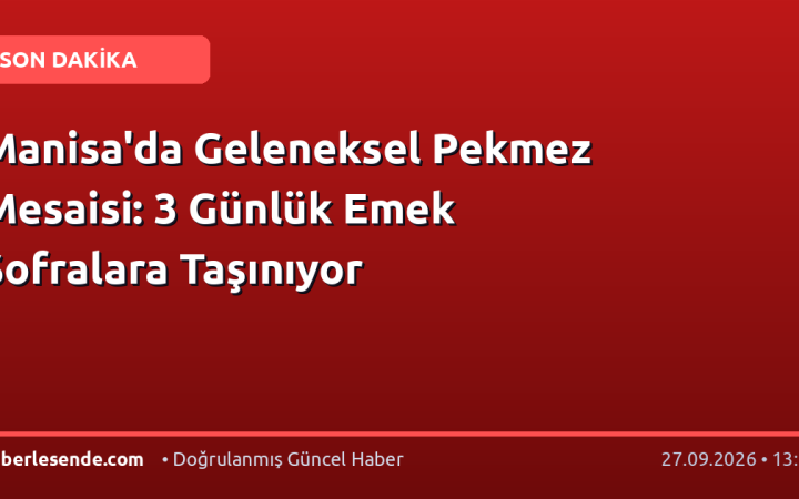 Manisa'da Geleneksel Pekmez Mesaisi: 3 Günlük Emek Sofralara Taşınıyor