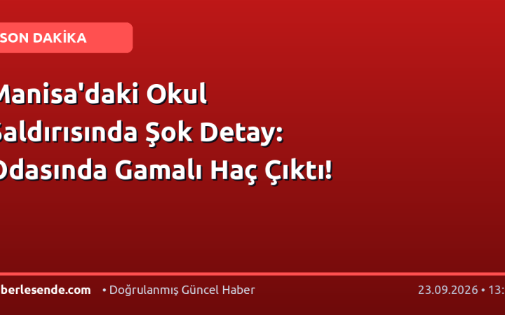 Manisa'daki Okul Saldırısında Şok Detay: Odasında Gamalı Haç Çıktı!