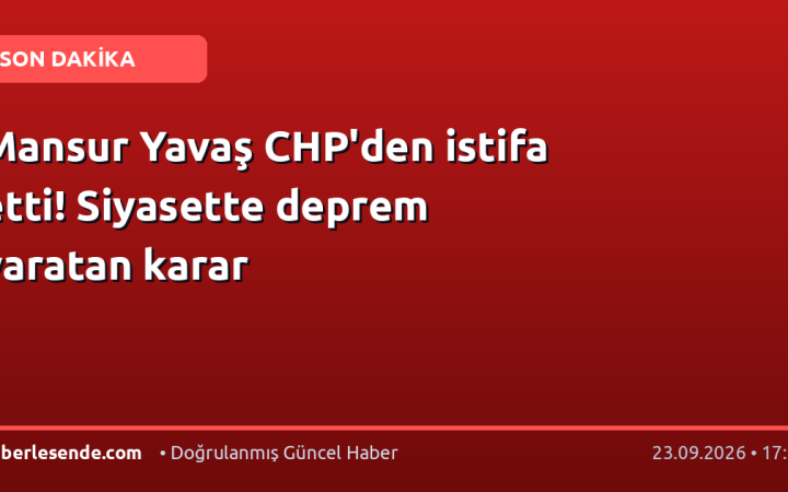 Mansur Yavaş CHP'den istifa etti! Siyasette deprem yaratan karar