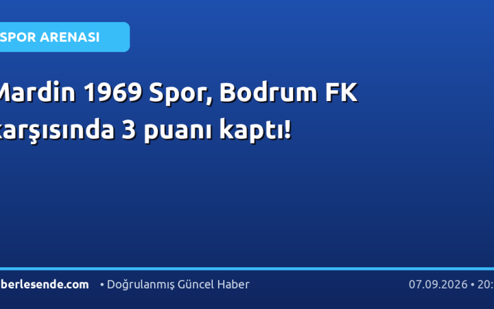 Mardin 1969 Spor, Bodrum FK karşısında 3 puanı kaptı!