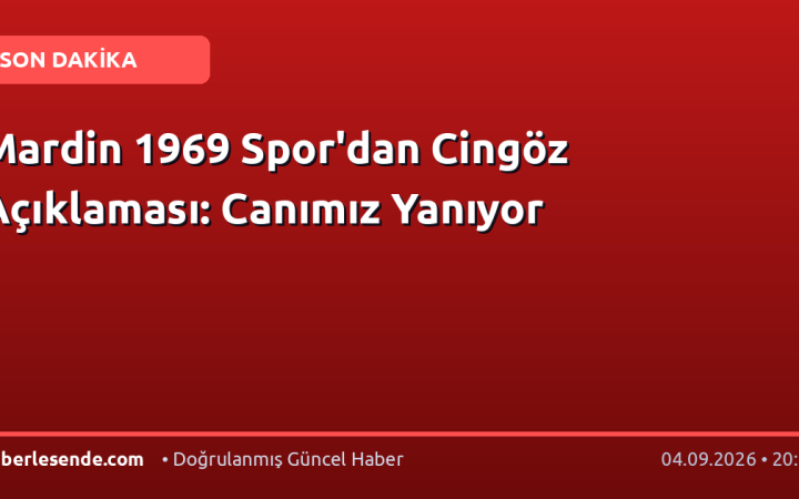 Mardin 1969 Spor'dan Cingöz Açıklaması: Canımız Yanıyor