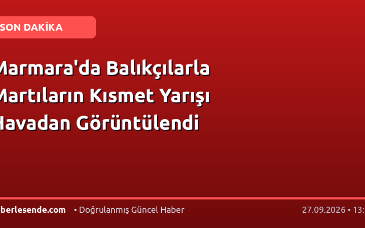 Marmara'da Balıkçılarla Martıların Kısmet Yarışı Havadan Görüntülendi