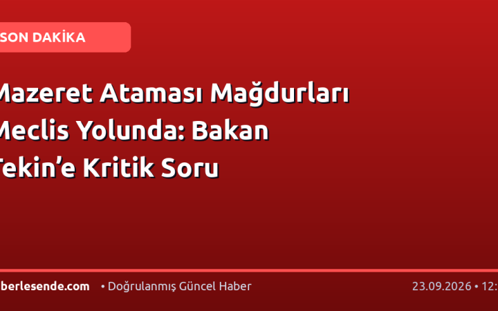 Mazeret Ataması Mağdurları Meclis Yolunda: Bakan Tekin’e Kritik Soru