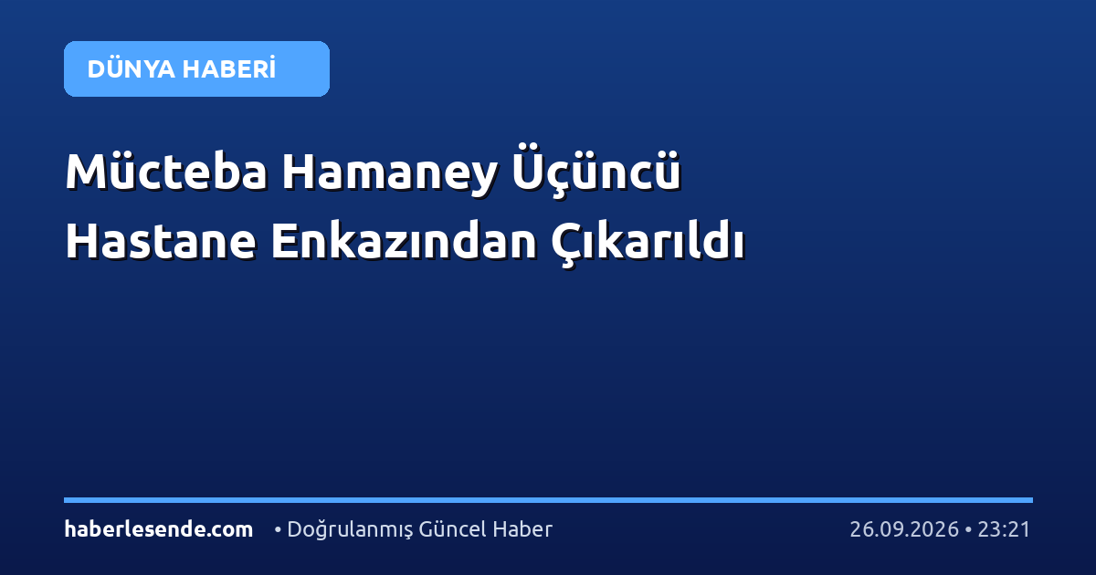 Mücteba Hamaney Üçüncü Hastane Enkazından Çıkarıldı