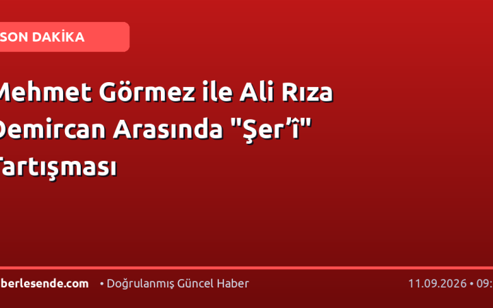 Mehmet Görmez ile Ali Rıza Demircan Arasında "Şer’î" Tartışması