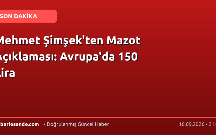 Mehmet Şimşek'ten Mazot Açıklaması: Avrupa'da 150 Lira