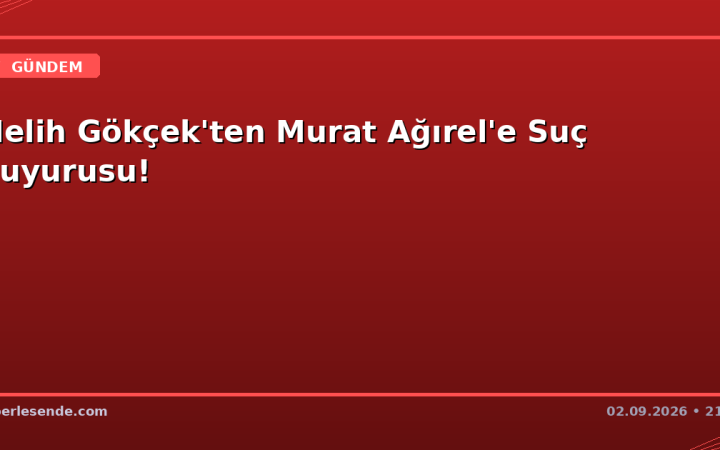 Melih Gökçek'ten Murat Ağırel'e Suç Duyurusu!