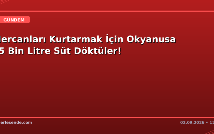 Mercanları Kurtarmak İçin Okyanusa 65 Bin Litre Süt Döktüler!