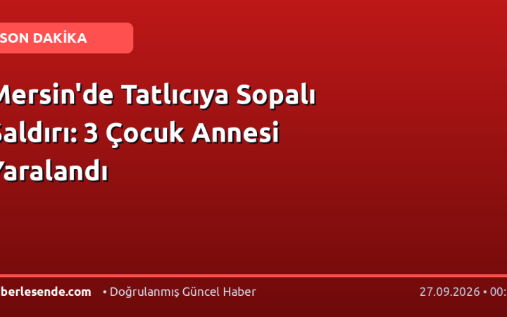 Mersin'de Tatlıcıya Sopalı Saldırı: 3 Çocuk Annesi Yaralandı