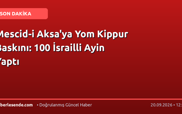 Mescid-i Aksa'ya Yom Kippur Baskını: 100 İsrailli Ayin Yaptı