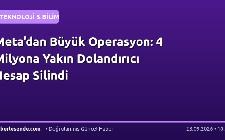Meta’dan Büyük Operasyon: 4 Milyona Yakın Dolandırıcı Hesap Silindi