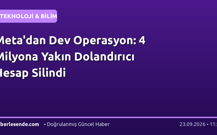 Meta'dan Dev Operasyon: 4 Milyona Yakın Dolandırıcı Hesap Silindi