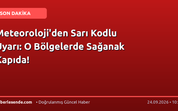 Meteoroloji'den Sarı Kodlu Uyarı: O Bölgelerde Sağanak Kapıda!