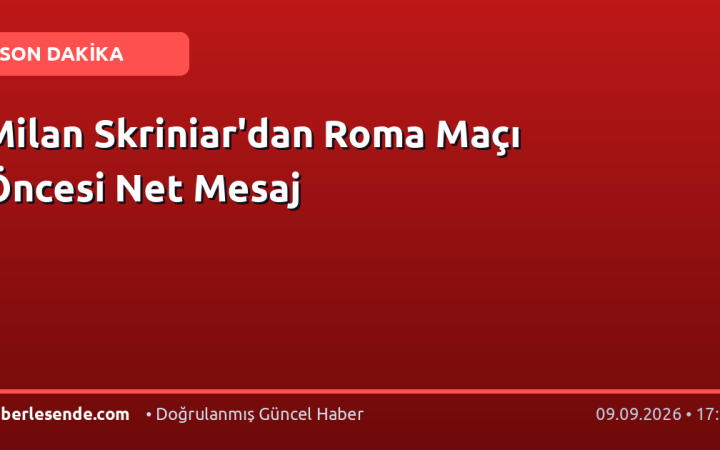 Milan Skriniar'dan Roma Maçı Öncesi Net Mesaj