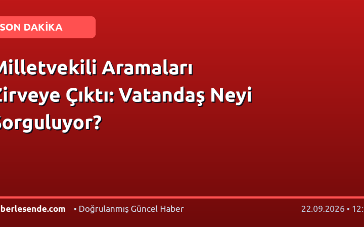 Milletvekili Aramaları Zirveye Çıktı: Vatandaş Neyi Sorguluyor?