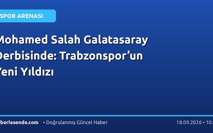 Mohamed Salah Galatasaray Derbisinde: Trabzonspor’un Yeni Yıldızı