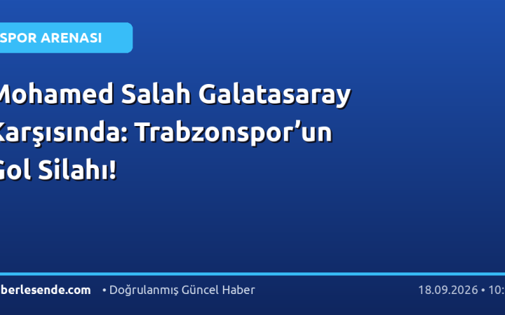 Mohamed Salah Galatasaray Karşısında: Trabzonspor’un Gol Silahı!