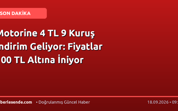 Motorine 4 TL 9 Kuruş İndirim Geliyor: Fiyatlar 100 TL Altına İniyor