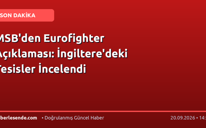 MSB'den Eurofighter Açıklaması: İngiltere'deki Tesisler İncelendi
