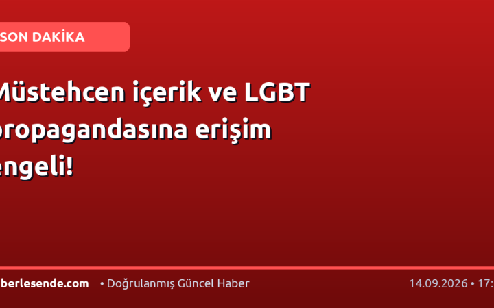 Müstehcen içerik ve LGBT propagandasına erişim engeli!