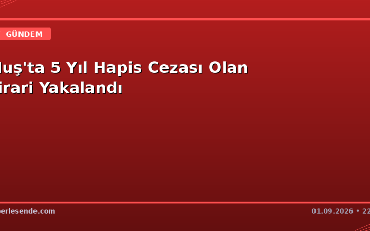 Muş'ta 5 Yıl Hapis Cezası Olan Firari Yakalandı