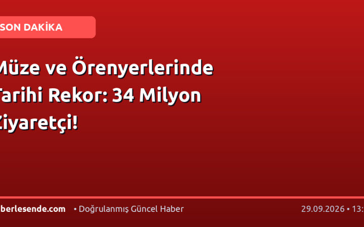 Müze ve Örenyerlerinde Tarihi Rekor: 34 Milyon Ziyaretçi!