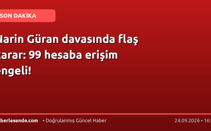 Narin Güran davasında flaş karar: 99 hesaba erişim engeli!