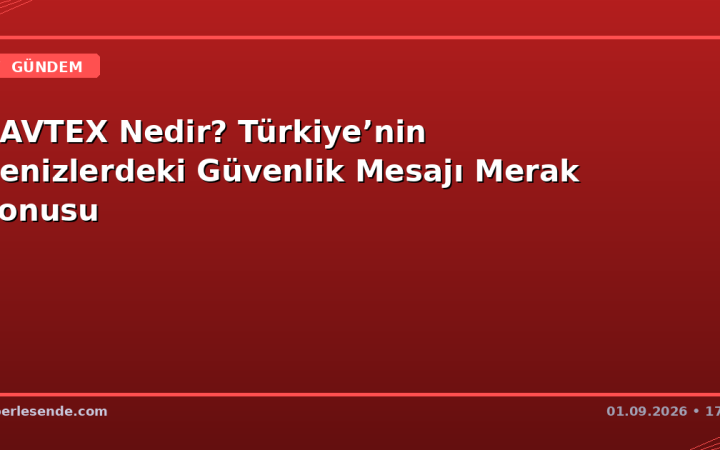 NAVTEX Nedir? Türkiye’nin Denizlerdeki Güvenlik Mesajı Merak Konusu