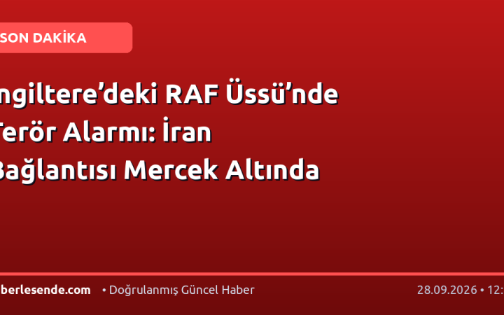 İngiltere’deki RAF Üssü’nde Terör Alarmı: İran Bağlantısı Mercek Altında