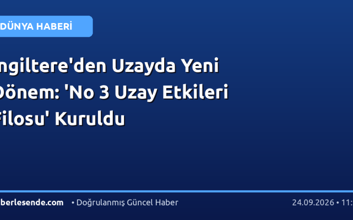 İngiltere'den Uzayda Yeni Dönem: 'No 3 Uzay Etkileri Filosu' Kuruldu