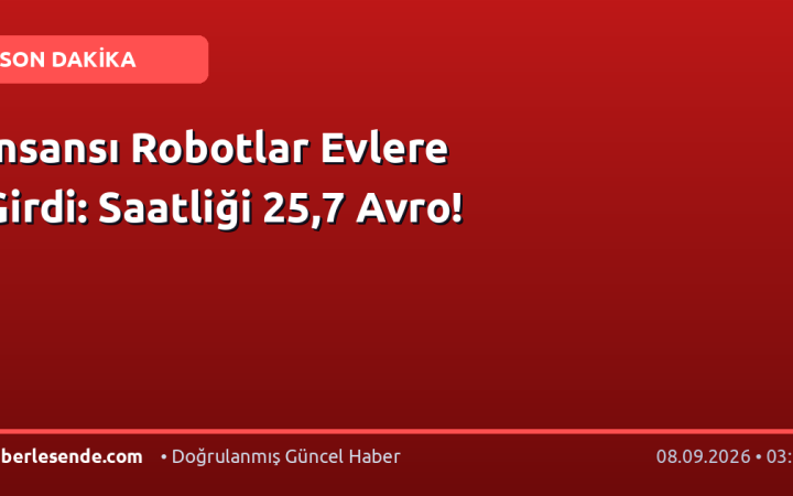 İnsansı Robotlar Evlere Girdi: Saatliği 25,7 Avro!