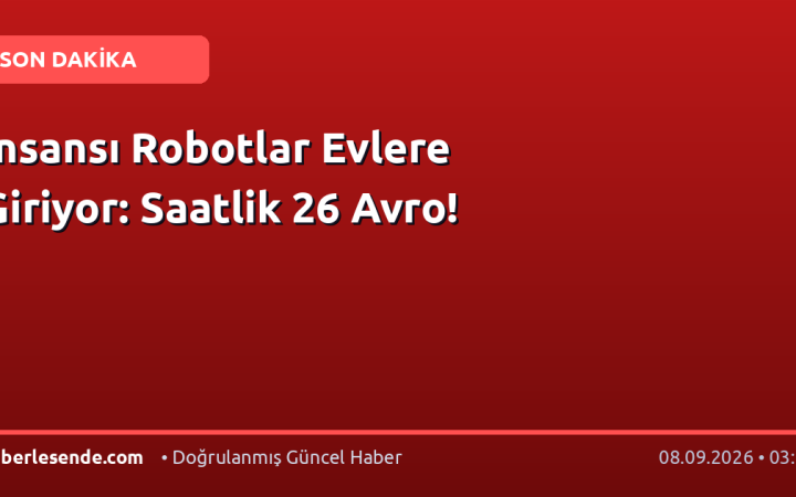 İnsansı Robotlar Evlere Giriyor: Saatlik 26 Avro!