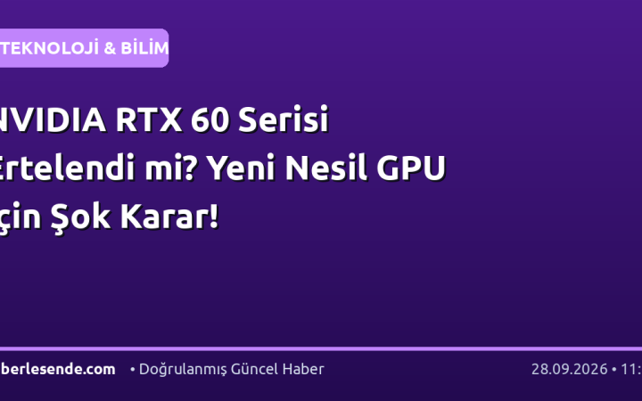 NVIDIA RTX 60 Serisi Ertelendi mi? Yeni Nesil GPU İçin Şok Karar!