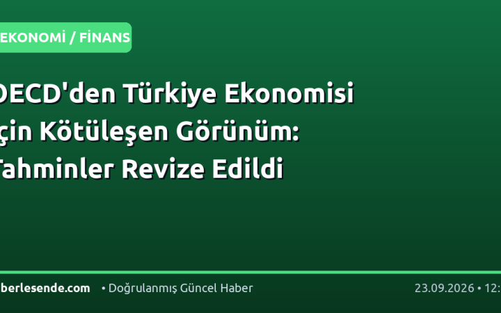 OECD'den Türkiye Ekonomisi İçin Kötüleşen Görünüm: Tahminler Revize Edildi
