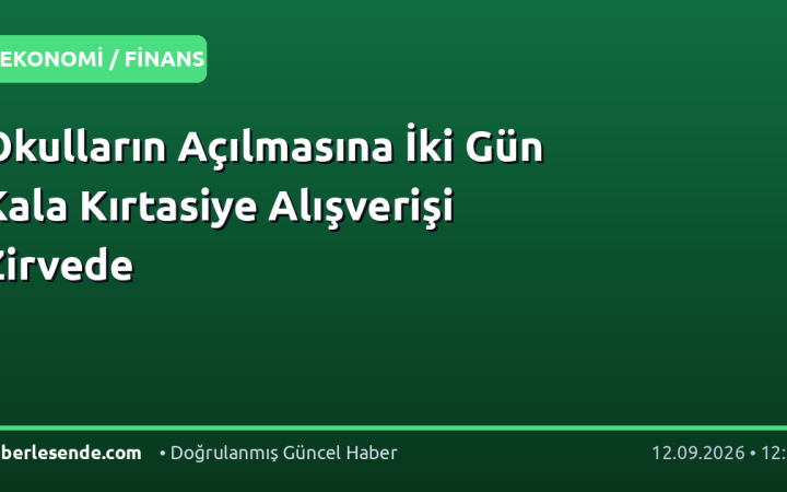 Okulların Açılmasına İki Gün Kala Kırtasiye Alışverişi Zirvede